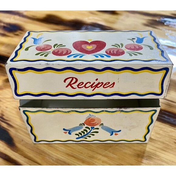 Vintage Ohio‎ Art Tin Recipe Box - Picture 1 of 5